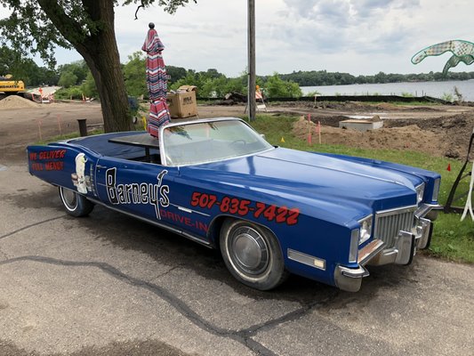 The Cadillac is also a table!