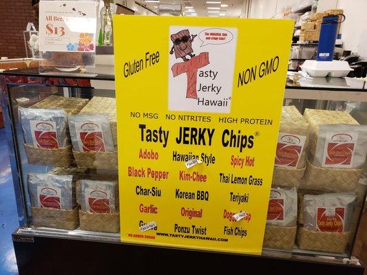 Tasty Jerky Chips available