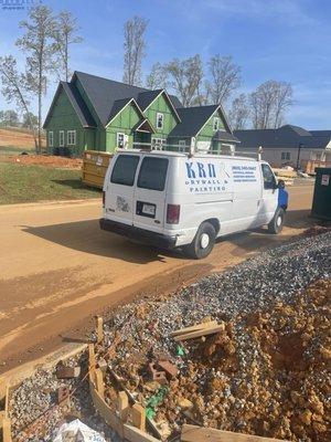 Our company truck at a residential job