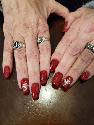 My mother's festive nails