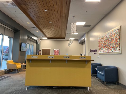 I think this is the front desk area for the medical group but it's one big room with the lab services on this side