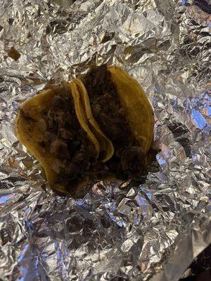 Dry and tough cabeza tacos