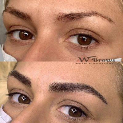 BEFORE and AFTER- WOW! What a difference amd of course the AMAZING job!! Thank you WENDY BROWS!!!