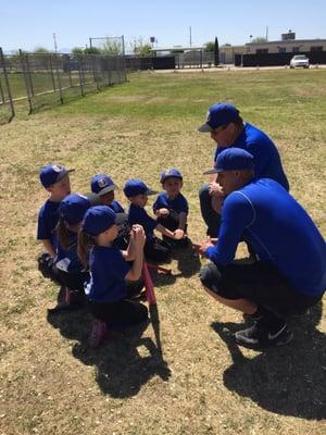 Kids paying attention to their coaches