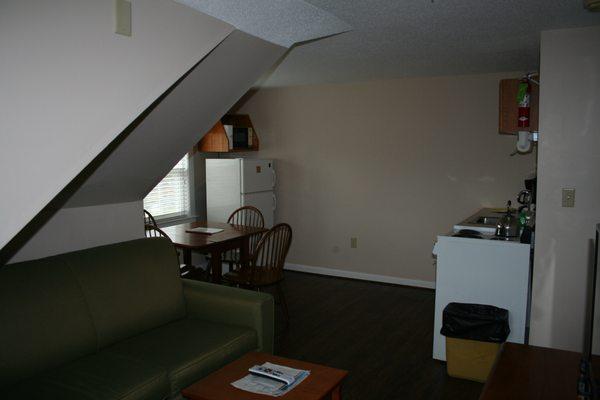 Inn room kitchen/living area