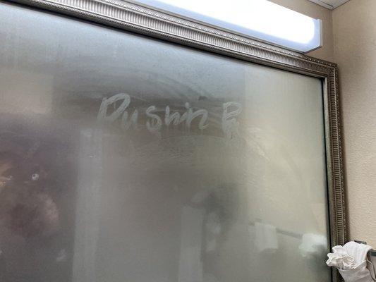 Vulgar graffiti is evidence of inadequate room cleaning