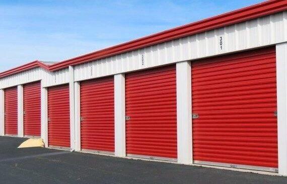 Outside drive-up units at Red Rock Self Storage