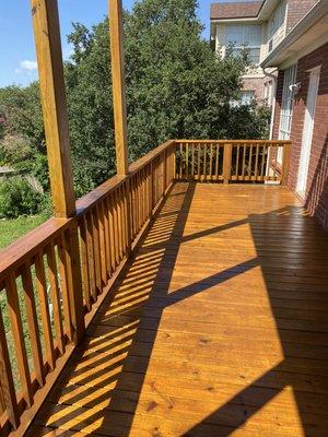 Deck staining