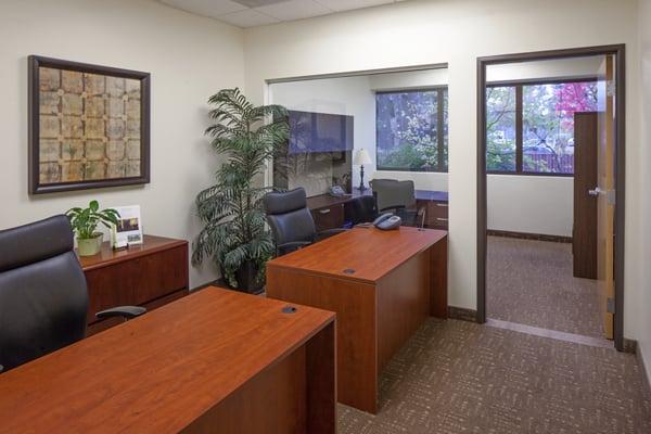 A spacious tandem office on our first floor.