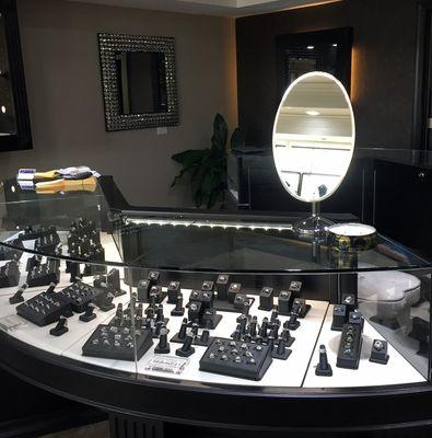 Back counter at Testa Jewelers