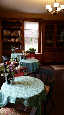 The indoor cafe area.