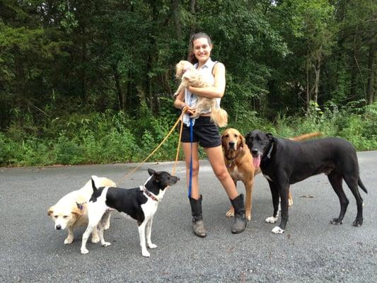 Handlers and residents get ready for morning walks