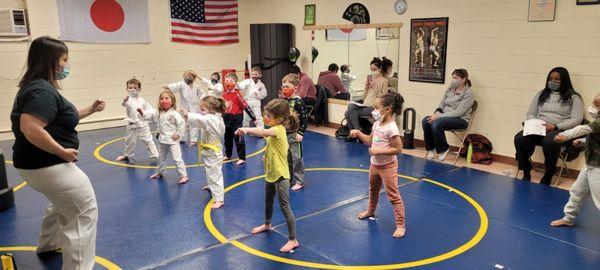 Weekly child classes are offered starting at age 3 1/2.