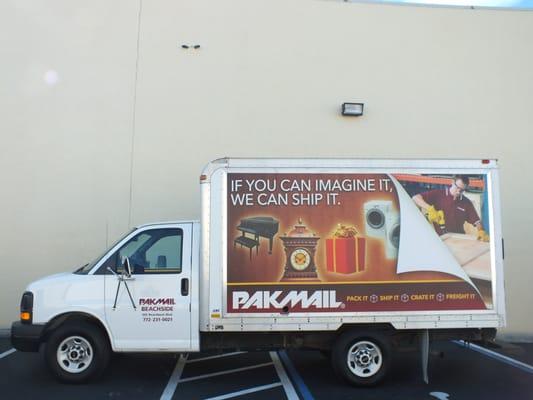 With our Pak Mail Beachside truck, we provide free pick ups to businesses and residents making shipping that much easier!