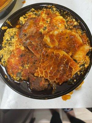 Egusi with 3 Piece Mixed Meat