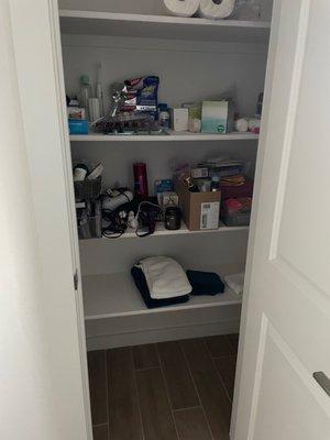 Before - primary bath closet