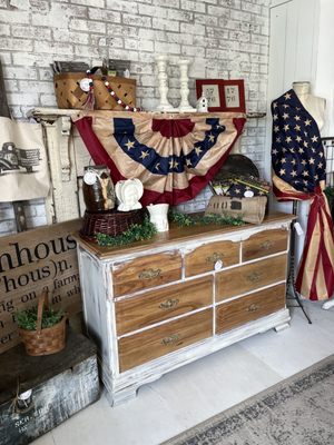 Upcycled furniture and beautiful decor