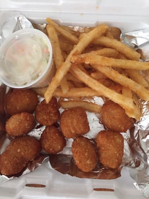 Fried scallop dinner