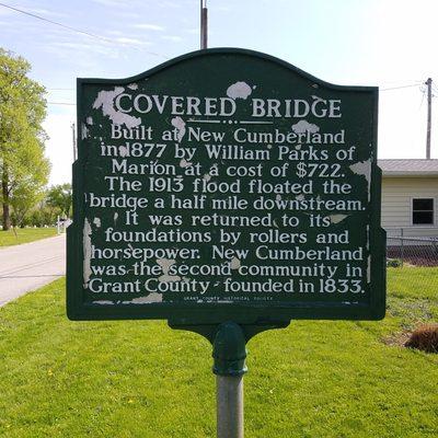 informational plaque leading to the bridge