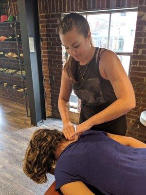 Hemp oil massage with Kat Beck