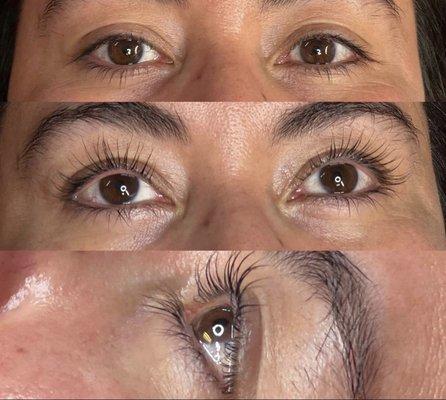 LASH LIFT by the Masterfully Talented Tana!  Top pic - before 2nd & 3rd pic - Beautiful results