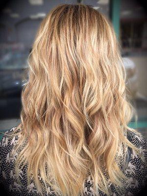 Golden Light brown base with subtle golden balayage