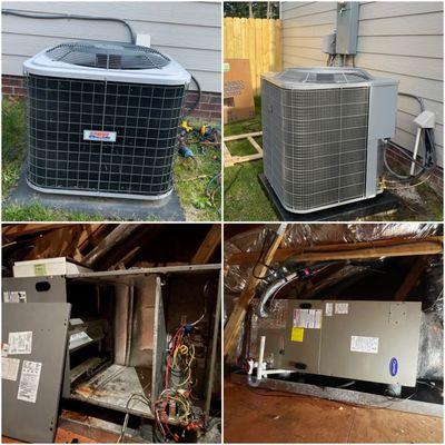 Replaced entire heat pump system in one day