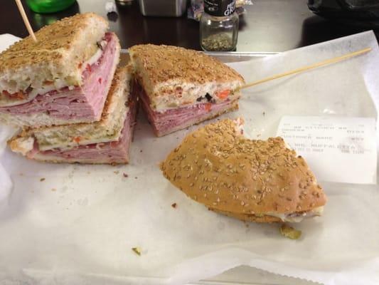 A delicious muffaletta