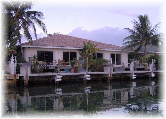 Casa Mar Azul 1 - View from the Waterway Canal.  Has a 38 foot dock.