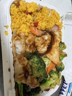 Chicken and broccoli