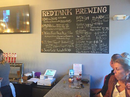 Local beers at new Red Tank microbrew!