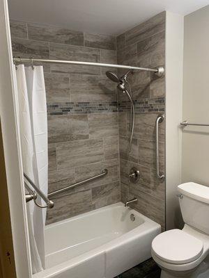 Remodeled bathroom with fresh paint