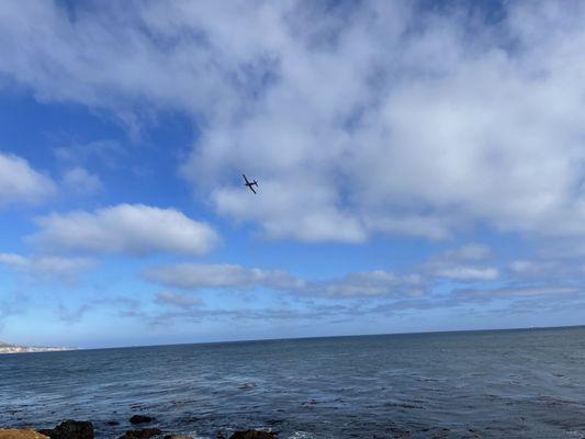 plane flying over Nelson's