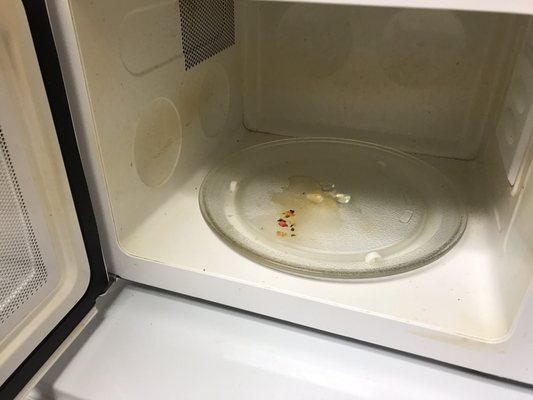 Microwave in patient kitchen