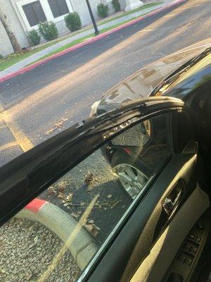 The car was illegally repossessed by damaging my window-