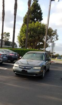 And this is where my car was left when I asked for a copy of the "Log Book" I signed... in front of two other parked vehicles!