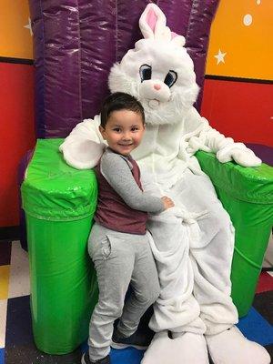 With Mr. Easter Bunny