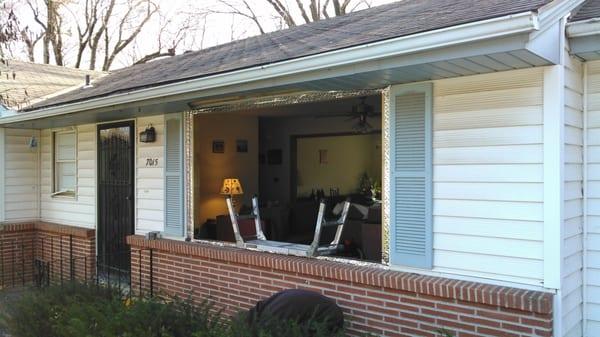 Replaced picture window with a bay window