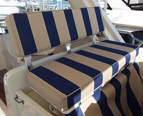 Boat Cushions with snap on slip cover