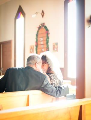 A quiet moment at this intimate wedding in Folsom, CA