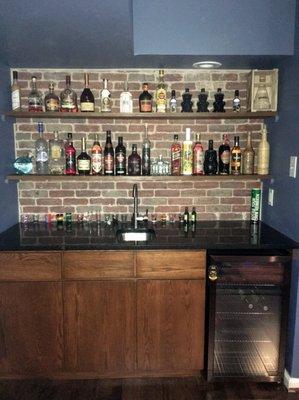 Basement wet bar by Ms. Honey Do