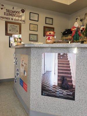 Clinic reception desk