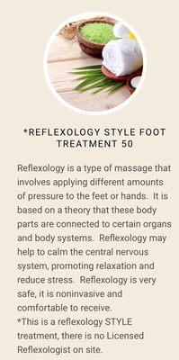 Reflexology style foot treatment