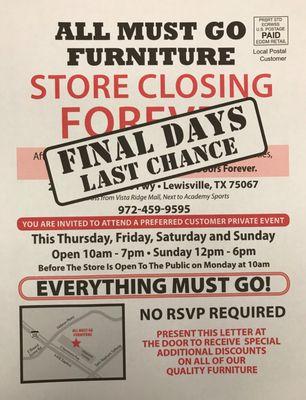 All Must Go Furniture Liquidators