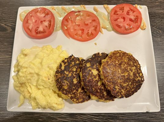 Corn Fritters & Eggs