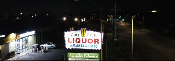 Street sign and store in the background