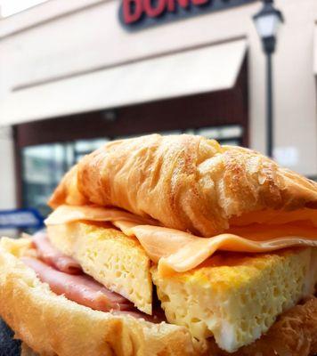 Jenny makes the best breakfast croissant! Donut Palace Rowlett, TX