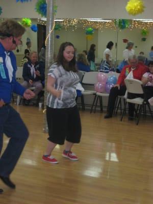 A little line dancing and casual dress outfits. What fun!