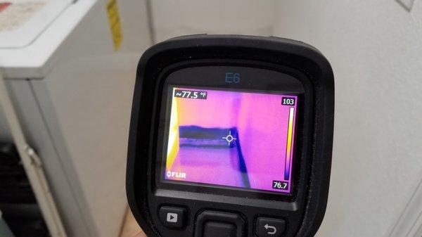 Infrared Camera its a great tool to help us find hidden water spots,