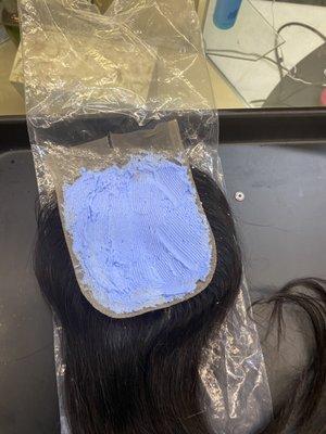 Bleaching knots on 4x4 closure 13x6 HD frontal